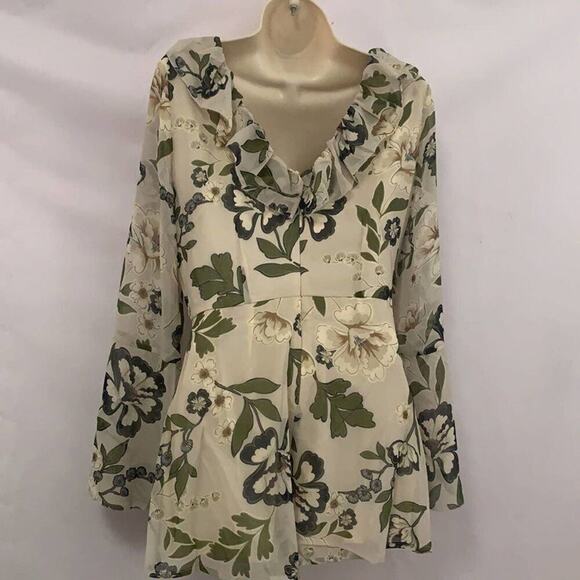 NWT BB DAKOTA‎ ANTHROPOLOGIE FLORAL ROMPER SIZE - Picture 4 of 12